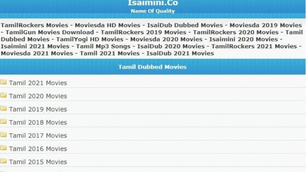 Isamini or Tamilrockers 